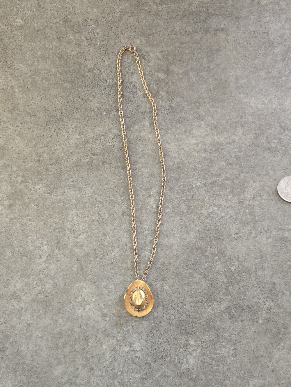 Gold-Tone Oval Cowboy Hat Pendant Necklace - Women Jewelry